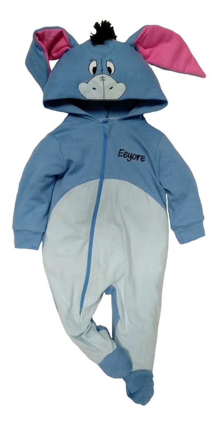 Kit 3 Mamelucos Algodon Disney para Bebé con Gorro Bordado Pooh, Tigger, Eeyore Premium