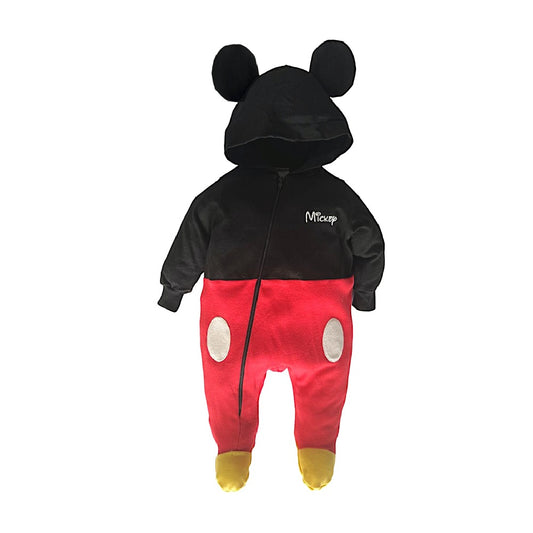 Mameluco Algodón Con Gorro Bordado Disney Mickey