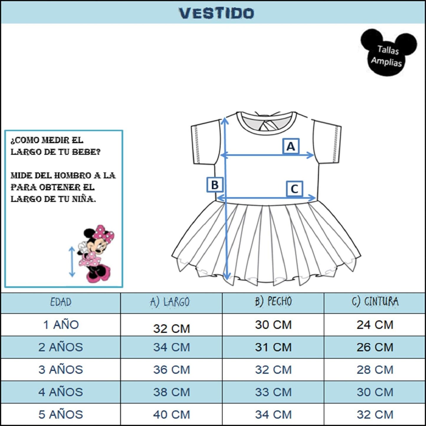 Vestido sublimado manga corta Disney Princess Bella