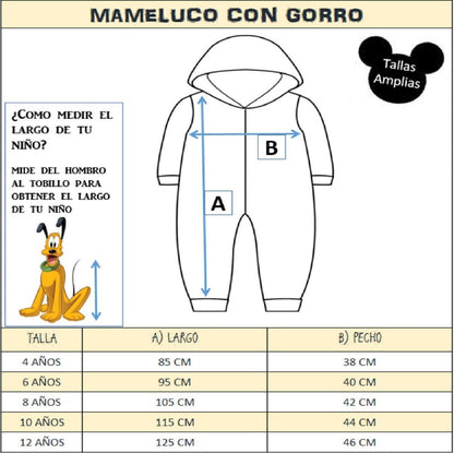 Kit 3 Mamelucos Con Gorro Niño Mickey Mouse, Rex, Sulley