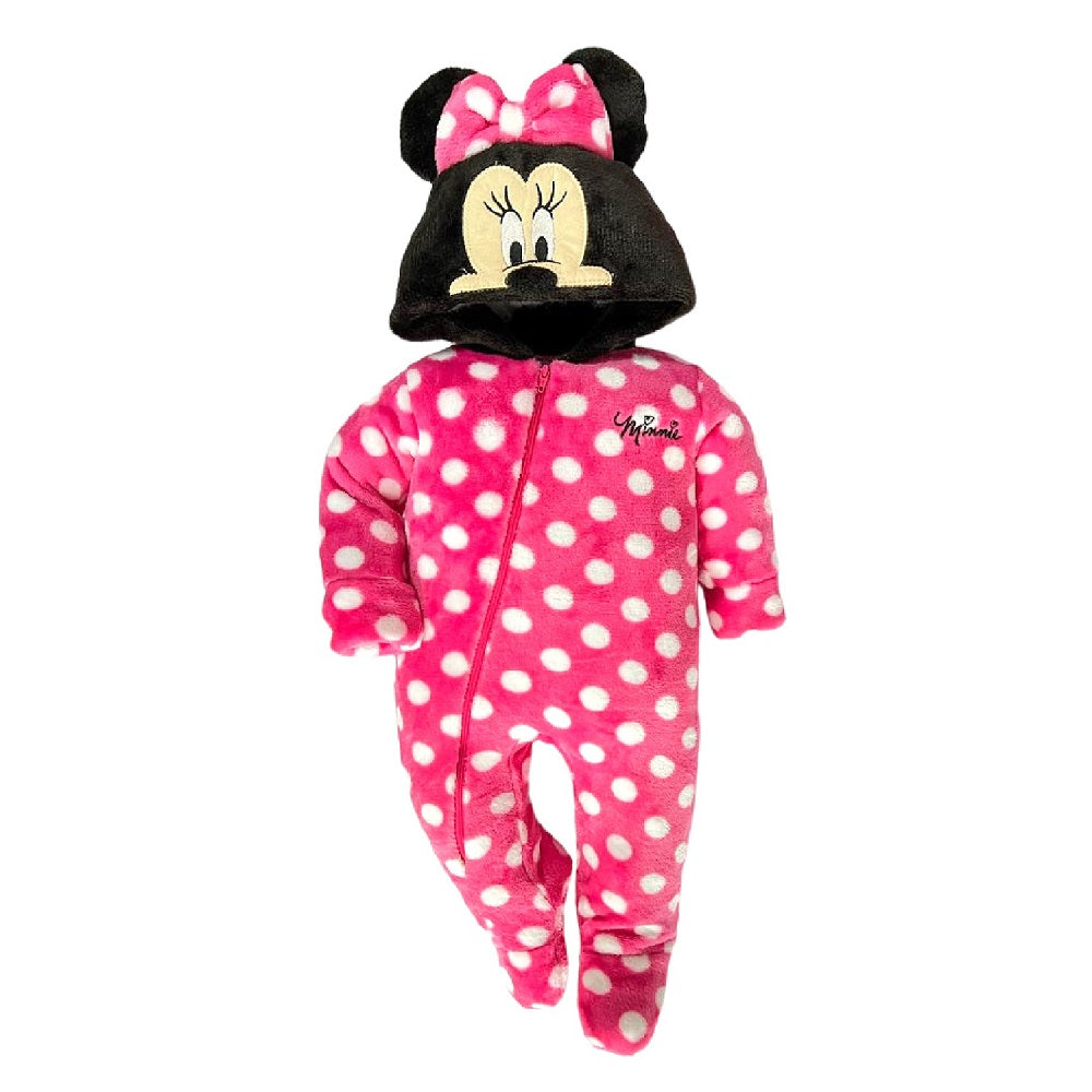 Mameluco Disney Con Gorro Bordado Minnie Dots