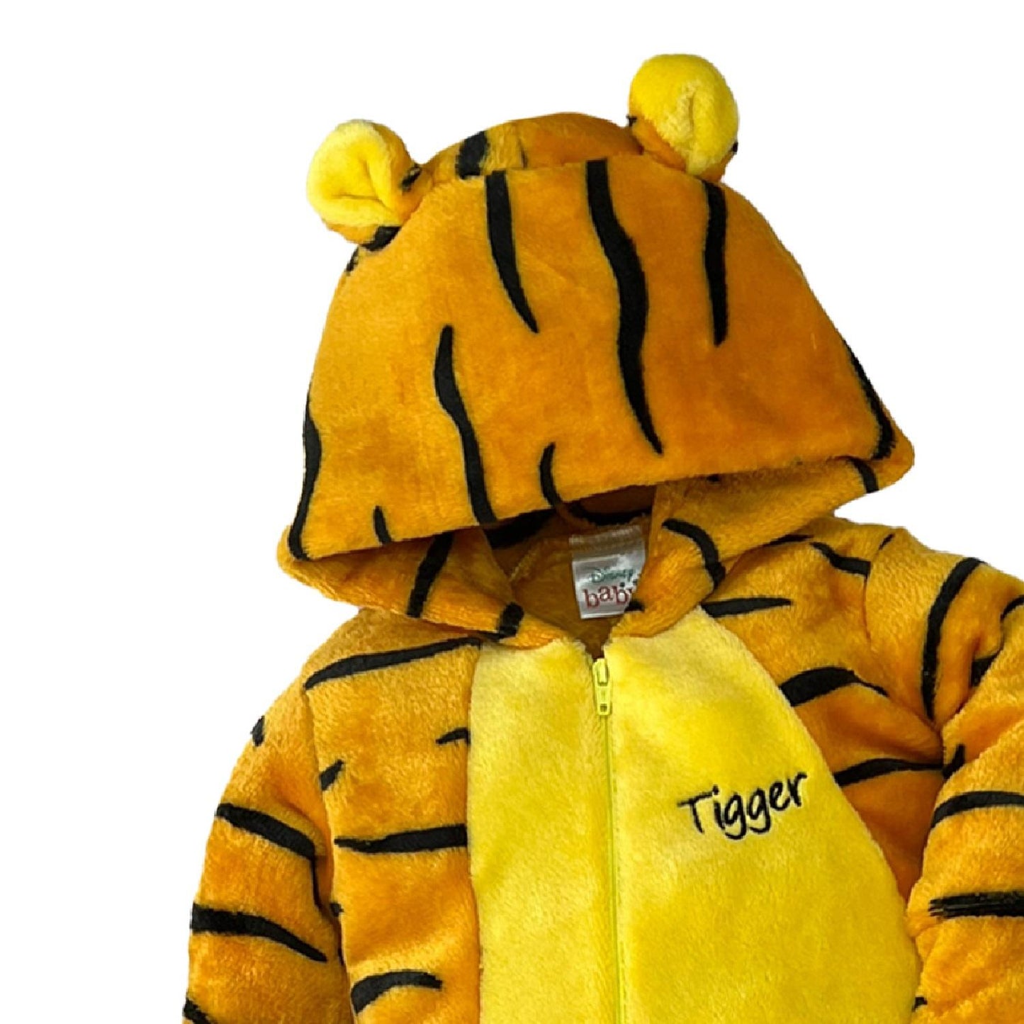 Mameluco Tipo Disfraz Con Gorro Bordado Disney Tigger.