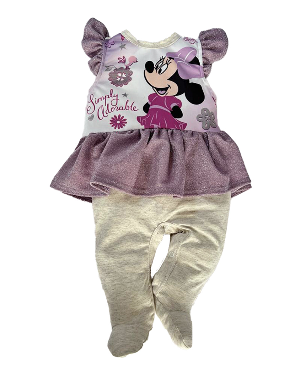 Kit 5 Piezas Minnie (3 mamelucos, 1 conjunto y 1 vestido)