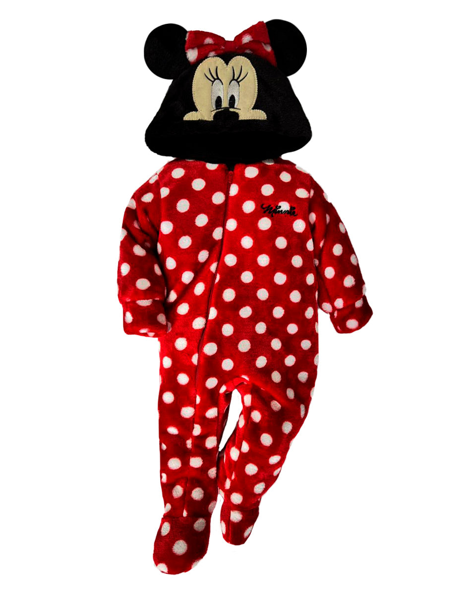 Mameluco Disney Con Gorro Bordado Minnie Dots