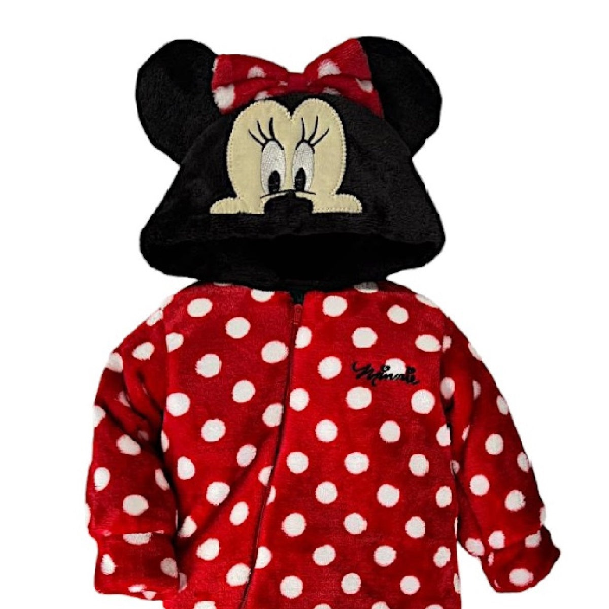 Mameluco Disney Con Gorro Bordado Minnie Dots