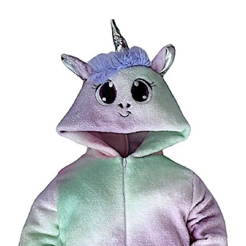 Mameluco Con Gorro Bordado Unicornio Foil