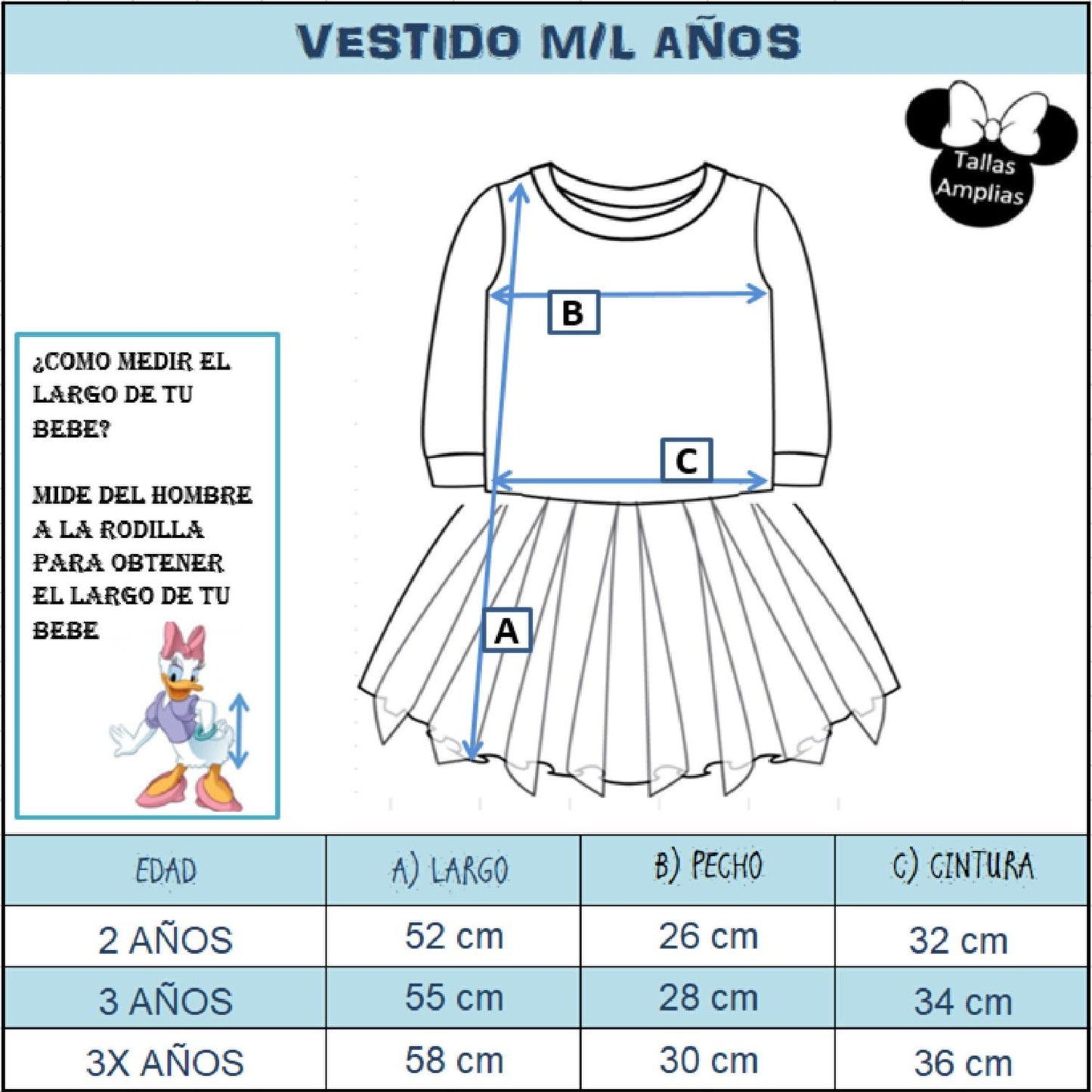 Vestido manga larga con sublimando enfrente Disney Anna