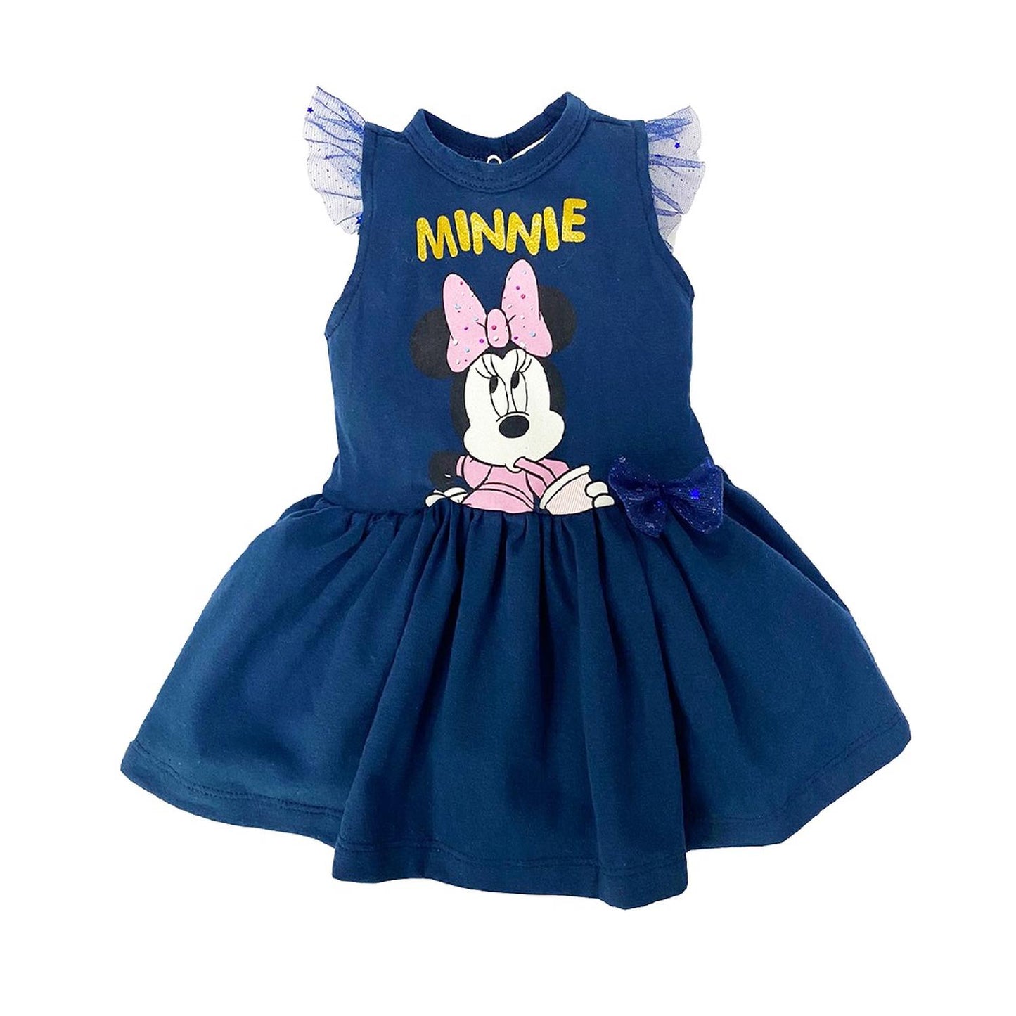 Kit 3 Piezas Minnie Mameluco, Pañalero y Vestido