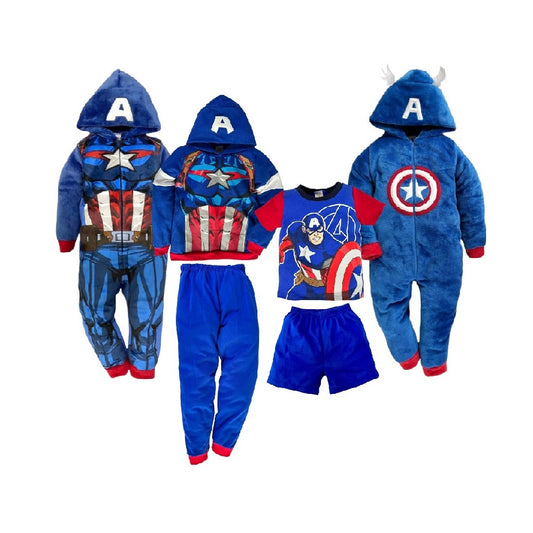 Kit 4 Piezas Capitán América (2 mamelucos y 2 conjuntos)