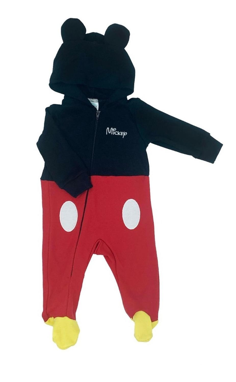 Kit 3 Mamelucos Algodon Disney Para Bebé Con Gorro Bordado Mickey, Tig ...