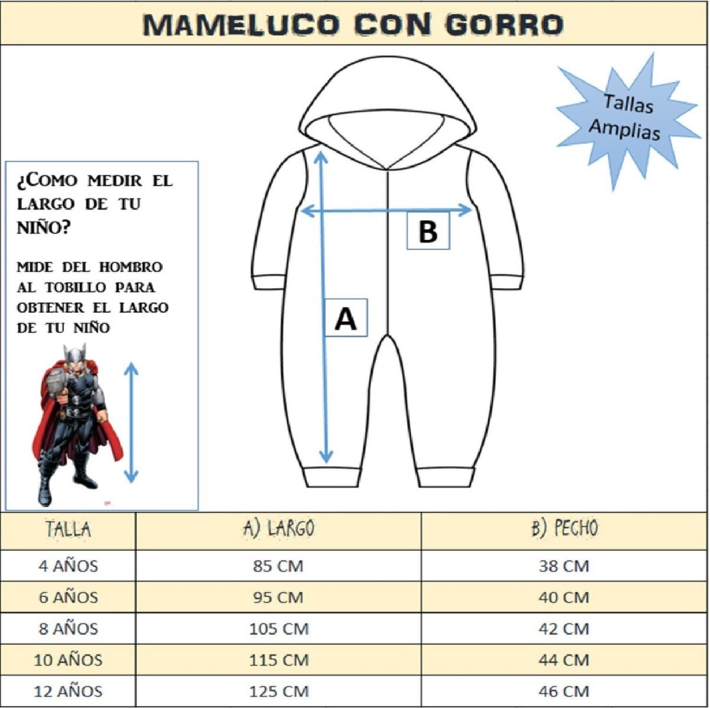 Mameluco Marvel Niño Con Gorro Bordado Capitán América